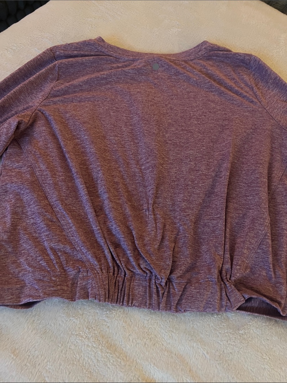 Yogalicious🌸 Sz S Crop Top Purple* Mauve Space Dye* Twist-Front - Picture 5 of 13